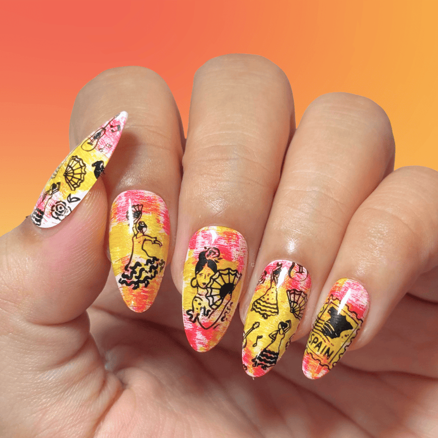 Welcome to Spain (M735) - Nail Stamping Plate
