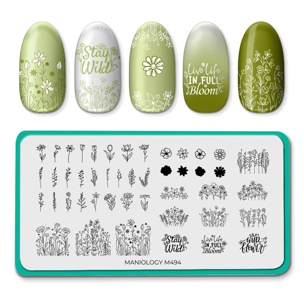 Wildflowers (M494) - Nail Stamping Plate