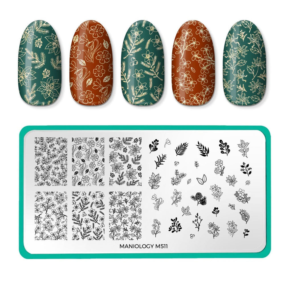 Winter Botanicals (M511) - Nail Stamping Plate