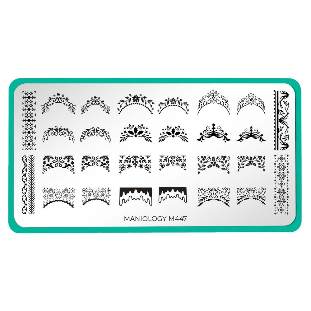 Winter French (M447) - Nail Stamping Plate