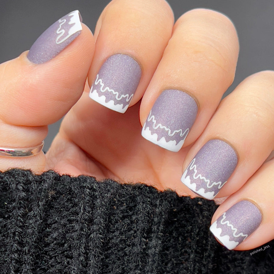Winter French (M447) - Nail Stamping Plate