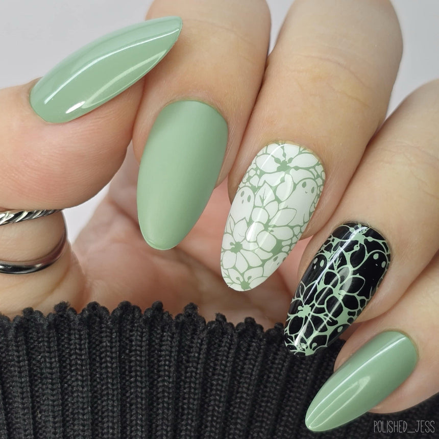 Withered Beauty: 3-Piece Pearl Cream Stamping Polish Set