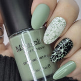 Withered Beauty: Cursed Vines (B559) - Green Pearl Cream Stamping Polish