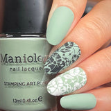 Withered Beauty: Cursed Vines (B559) - Green Pearl Cream Stamping Polish