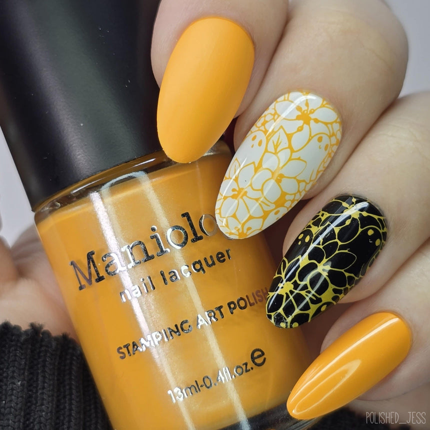 Withered Beauty: Twisted Patch (B560) - Orange Pearl Cream Stamping Polish