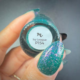 Woodland Walk: Ivy League (P154) - Green Jelly Flakies Nail Polish