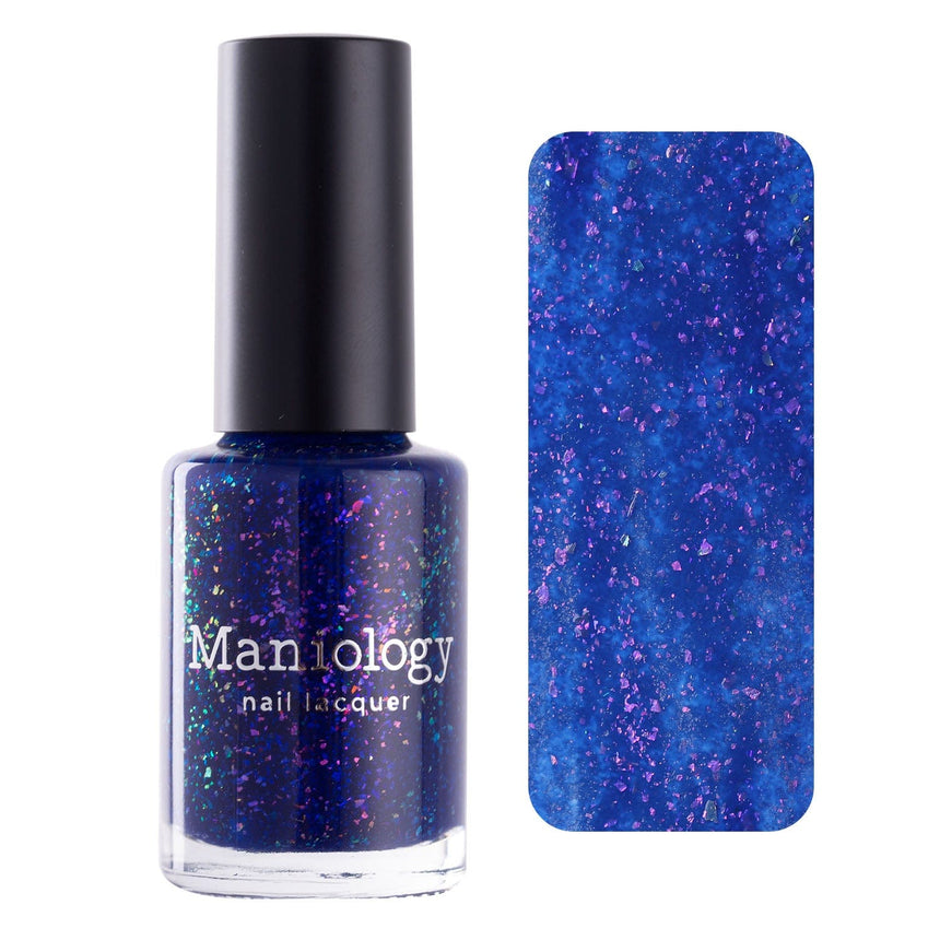 Woodland Walk: Northlight (P156) - Royal Blue Jelly Flakies Nail Polish