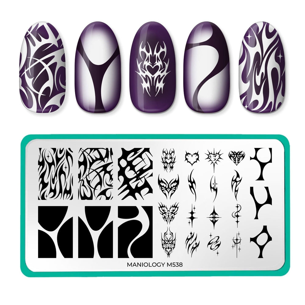 Y2K Tattoo (M538) - Nail Stamping Plate