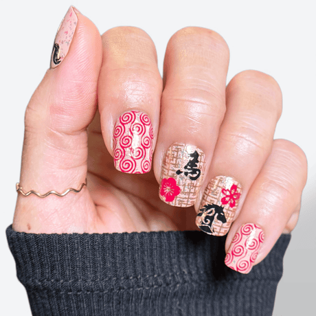 Year of the Horse (M670) - Nail Stamping Plate