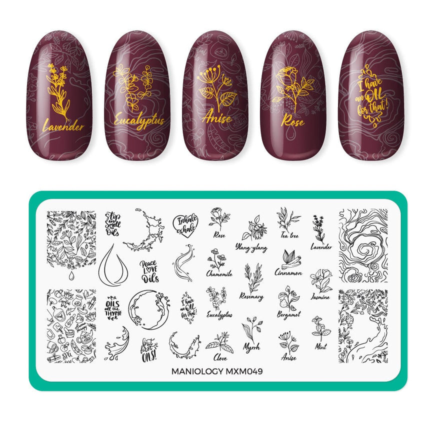 Aromatherapy: Scented Garden (MXM049) - Nail Stamping Plate