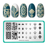 Art Deco: Gilded Glamour (MXM145) - Nail Stamping Plate