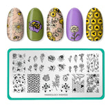 Bees & Blooms: Honey Drip (MXM103) - Nail Stamping Plate