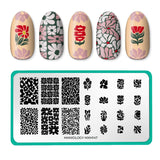 Bloom Revival: Petal Pulse (MXM147) - Nail Stamping Plate