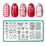 Coquette Valentines: Sweet Whimsy (MXM143) - Nail Stamping Plate