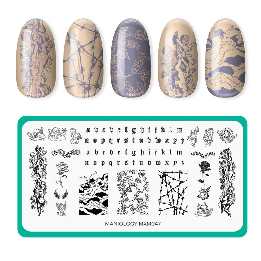 Devils & Angels: Thorns of Roses (MXM047) - Nail Stamping Plate