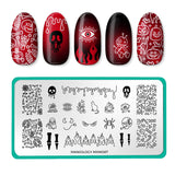 Electro-Cute: Fright Lights (MXM087) -  Nail Stamping Plate