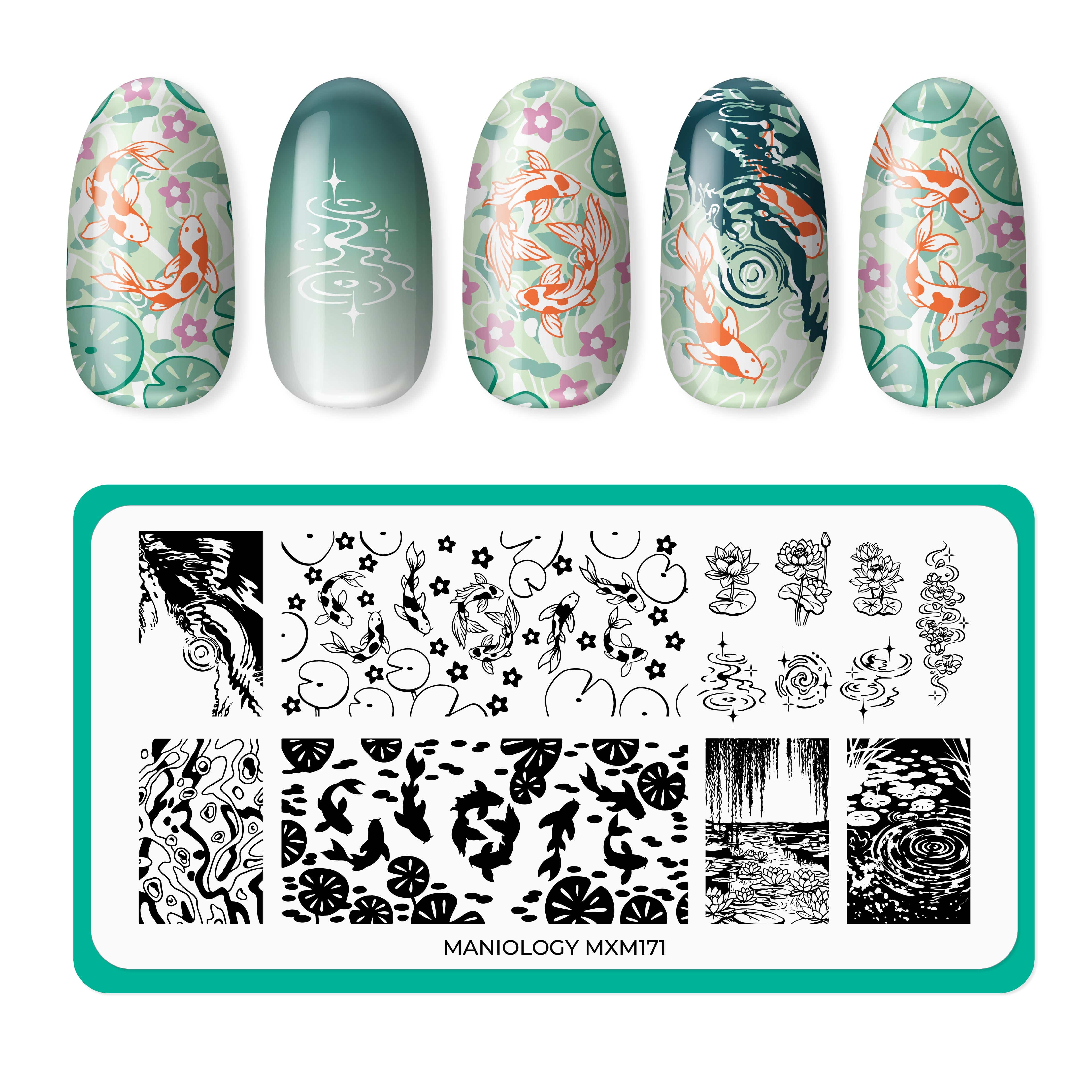 Enchanted Waters: Lotus Mirror (MXM171) - Nail Stamping Plate