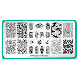 Fine China: Porcelain Blues (MXM170) - Nail Stamping Plate