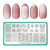 Floral Kaleidoscope: Folk Forest (MXM073) - Nail Stamping Plate