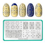 Floral Kaleidoscope: Petal Prism (MXM074) - Nail Stamping Plate