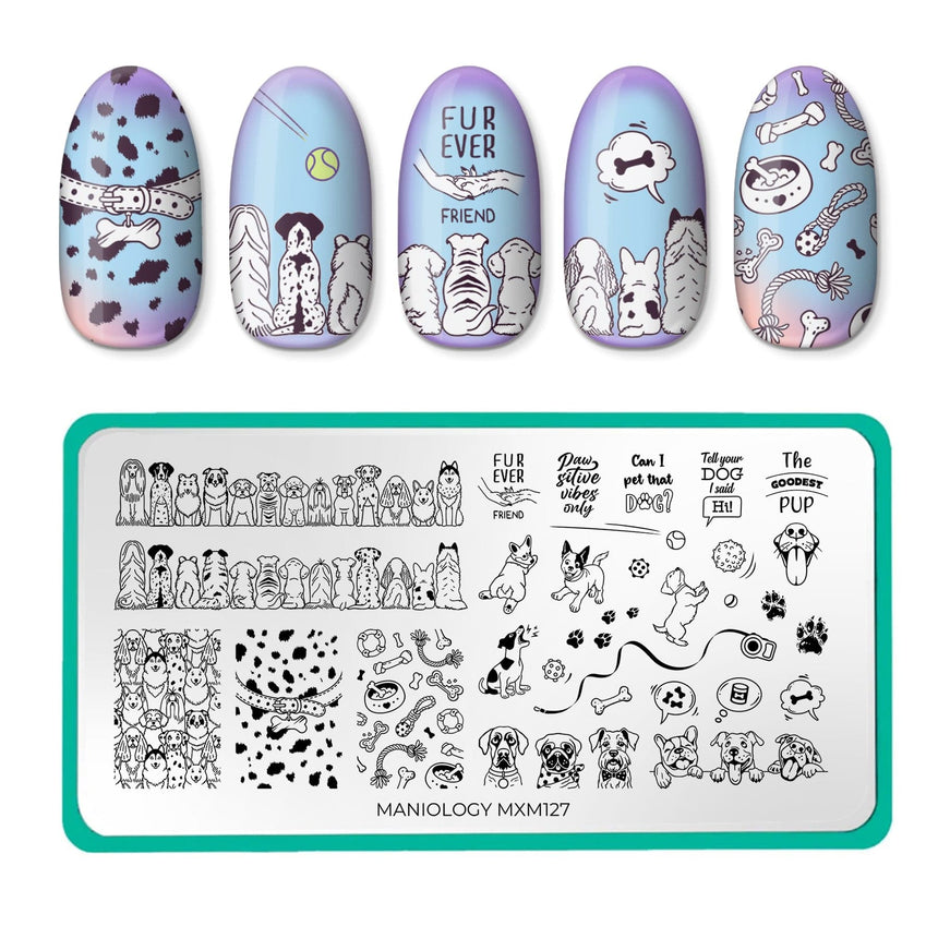 Furever Friends: Paws & Play (MXM127) - Nail Stamping Plate