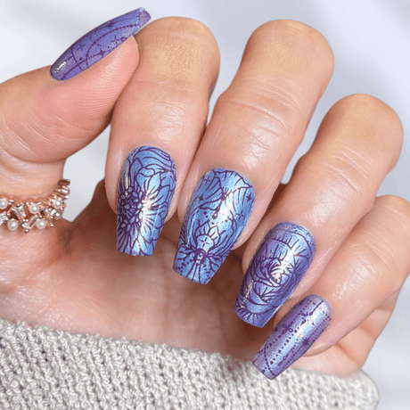 Garden Gems: Diamond Dewdrop (MXM176) - Nail Stamping Plate