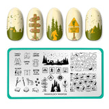 Great Outdoors: Fireside Stories (MXM108) - Nail Stamping Plate