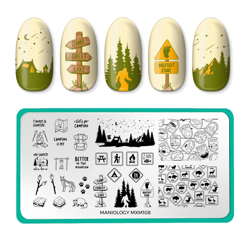Great Outdoors: Fireside Stories (MXM108) - Nail Stamping Plate
