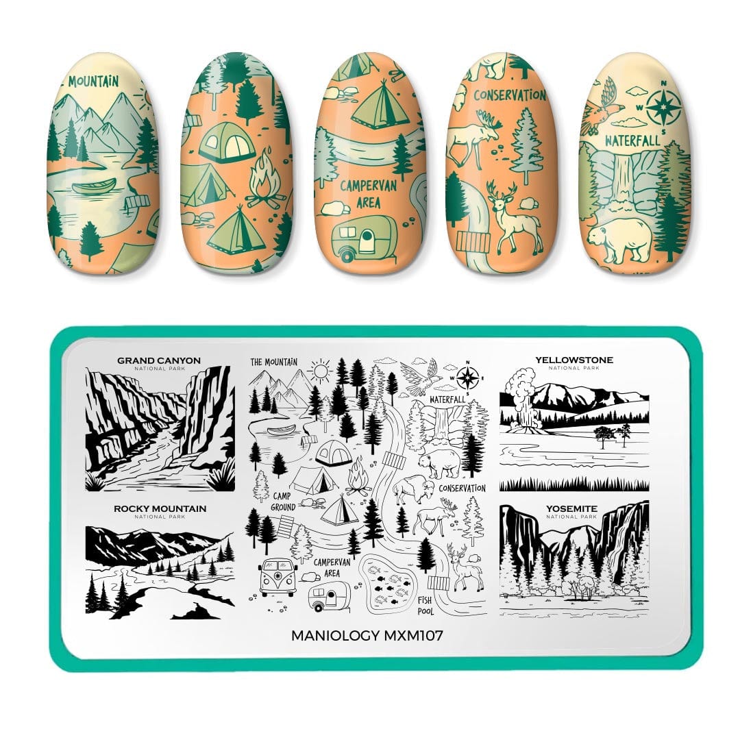 Great Outdoors: National Treks (MXM107) - Nail Stamping Plate – Maniology