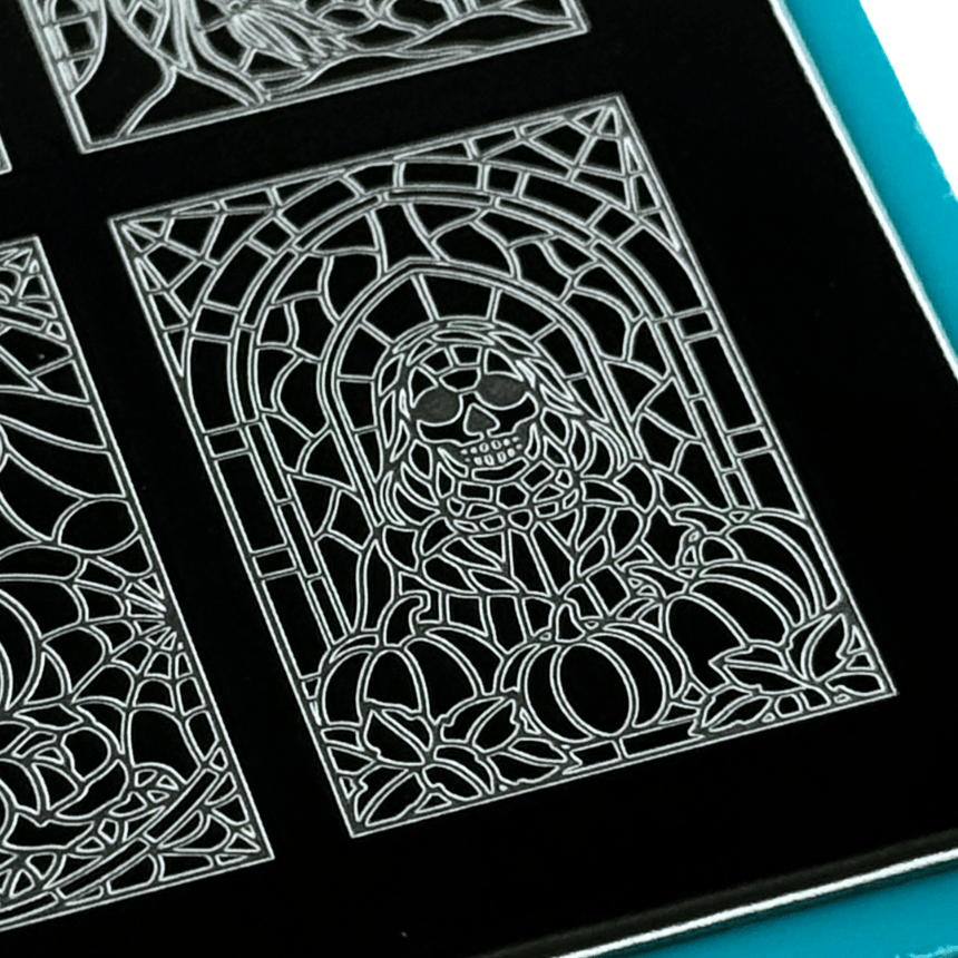 Haunted Reflections: Moonlit Mosaic (MXM160) - Nail Stamping Plate