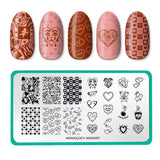 Hearts & Chains: Heartcrafted (MXM097) - Nail Stamping Plate