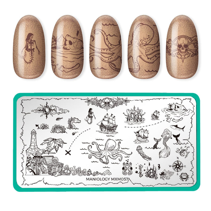 High Seas: Lost Treasure (MXM057) - Nail Stamping Plate