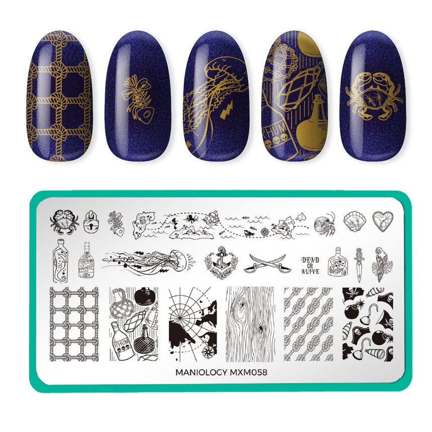High Seas: X Marks the Spot (MXM058) - Nail Stamping Plate