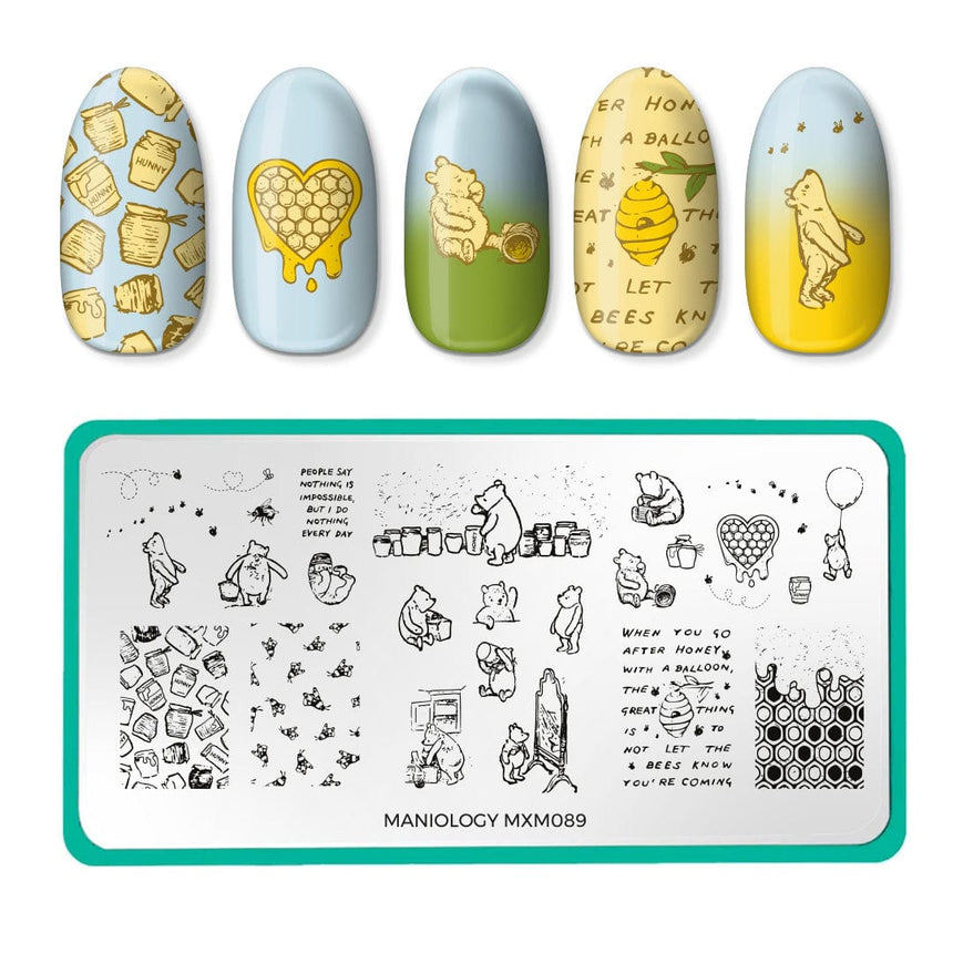 Hundred Acre Wood: Hunny Trails (MXM089) - Nail Stamping Plate