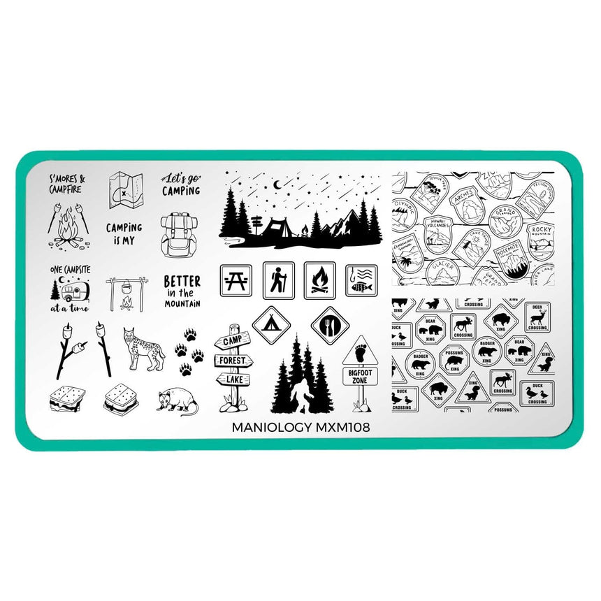 Great Outdoors: Fireside Stories (MXM108) - Nail Stamping Plate