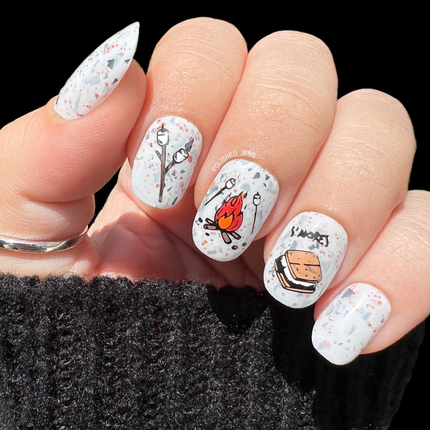 Great Outdoors: Fireside Stories (MXM108) - Nail Stamping Plate