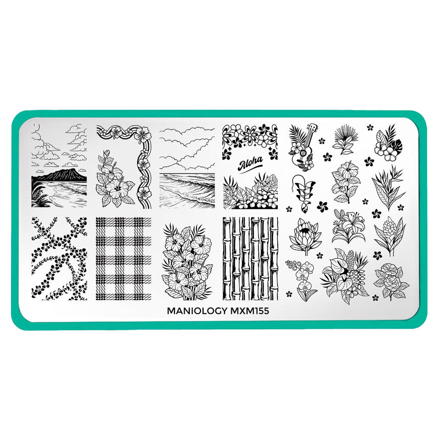 Hawaiian Vintage: Island Memories (MXM155) - Nail Stamping Plate