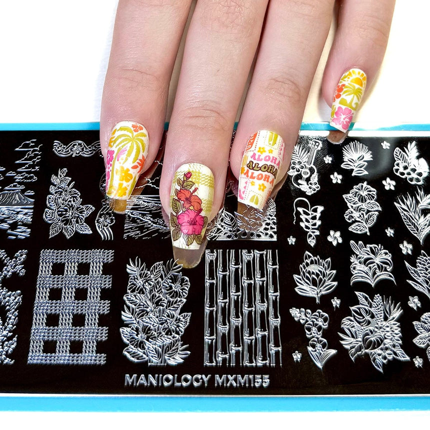 Hawaiian Vintage: Island Memories (MXM155) - Nail Stamping Plate