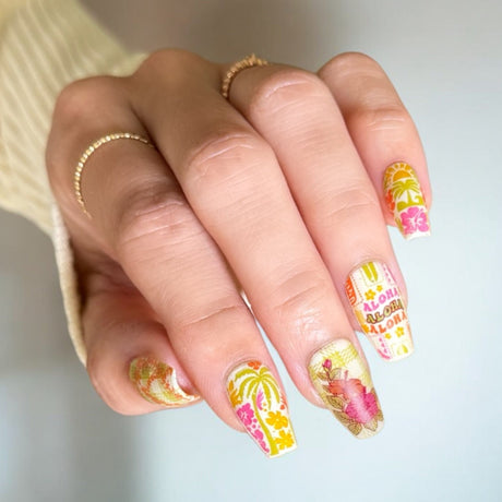 Hawaiian Vintage: Aloha Prints (MXM156) - Nail Stamping Plate
