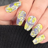 Garden Gems: Diamond Dewdrop (MXM176) - Nail Stamping Plate
