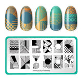 Memphis Mod: Pattern Pop (MXM010) - Nail Stamping Plate