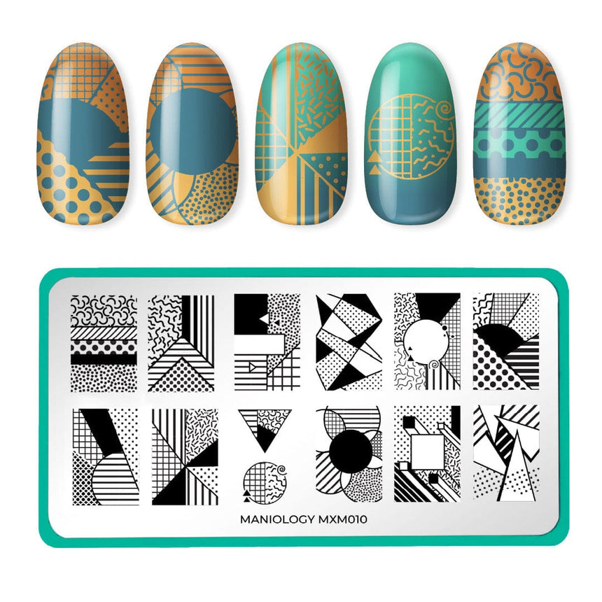 Memphis Mod: Pattern Pop (MXM010) - Nail Stamping Plate