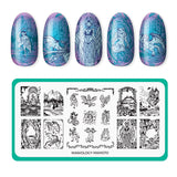 Mythical Creatures: Horns & Flames (MXM070) - Nail Stamping Plate