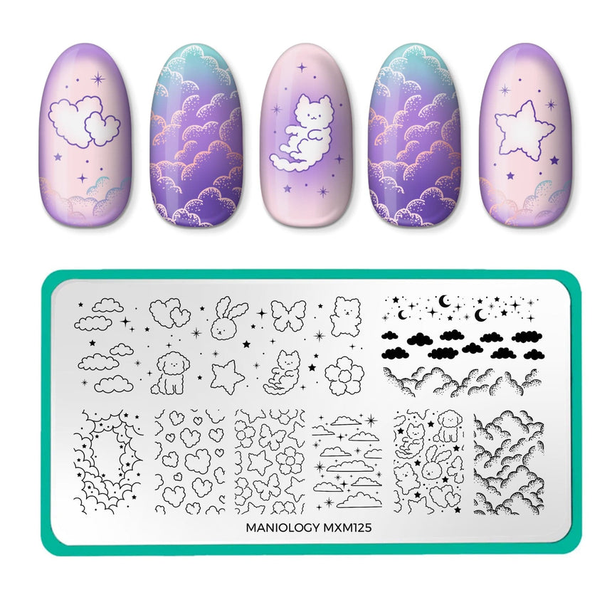 Over the Clouds: Fluff Buddies (MXM125) - Nail Stamping Plate