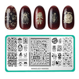 Pins & Needles: Pins & Hexes (MXM064) - Nail Stamping Plate