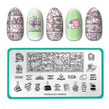 Purrfect Prose: Paws & Pages (MXM119) - Nail Stamping Plate