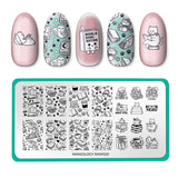 Purrfect Prose: Tales of Tails (MXM120) - Nail Stamping Plate