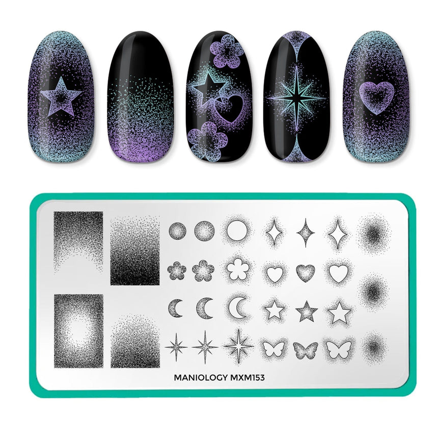 Retro Glow: Airwave Aura (MXM153) - Nail Stamping Plate
