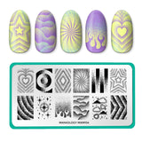 Retro Glow: Neon Haze (MXM154) - Nail Stamping Plate