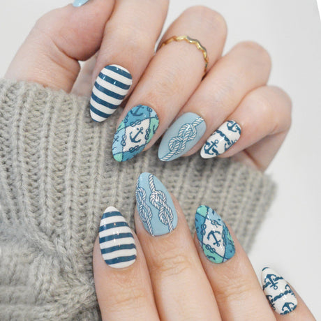Sail Away: High Tide (MXM157) - Nail Stamping Plate